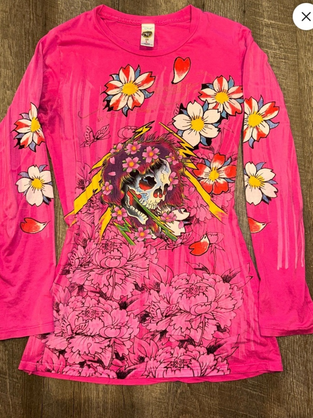 Vintage Ed hardy pink long sleeve